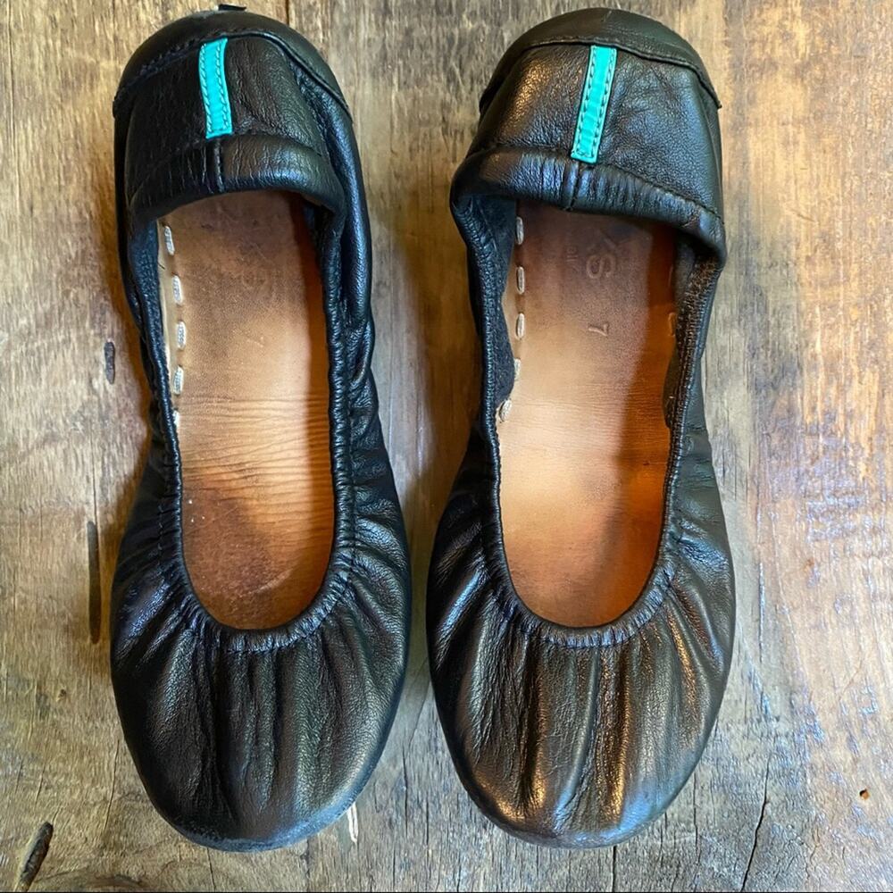 Tieks ballet flats Womens Size 7 black matte leather shoes goth fairy whimsigoth